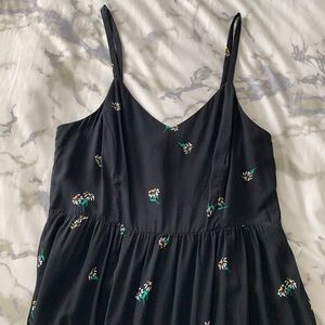 COPY - Old Navy black floral print midi dress